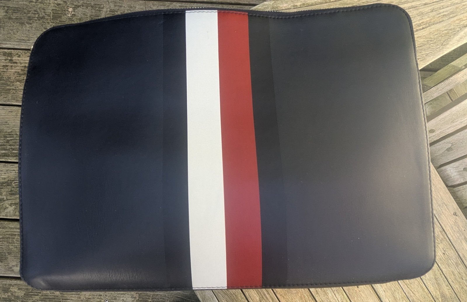 Tommy Hilfiger shopper met laptophoes - Donkerblauw/Rood, Ophalen of Verzenden, Zo goed als nieuw, Blauw, Shopper