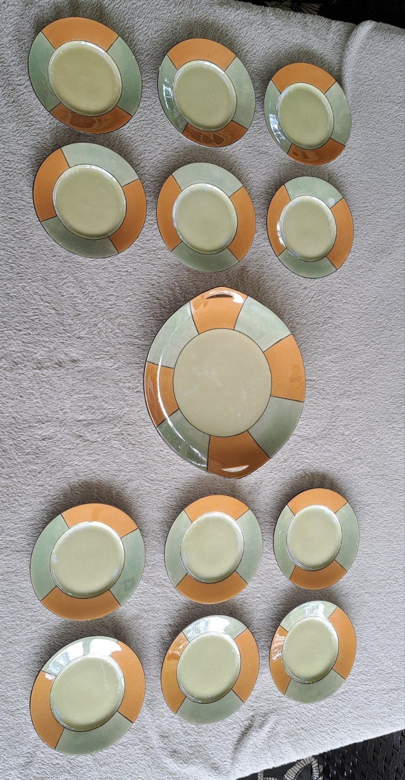 Servies H J & Co Bavaria: 1 Schaal en 12 Bordjes, Gebruikt, Overige merken, Vintage, Ophalen of Verzenden
