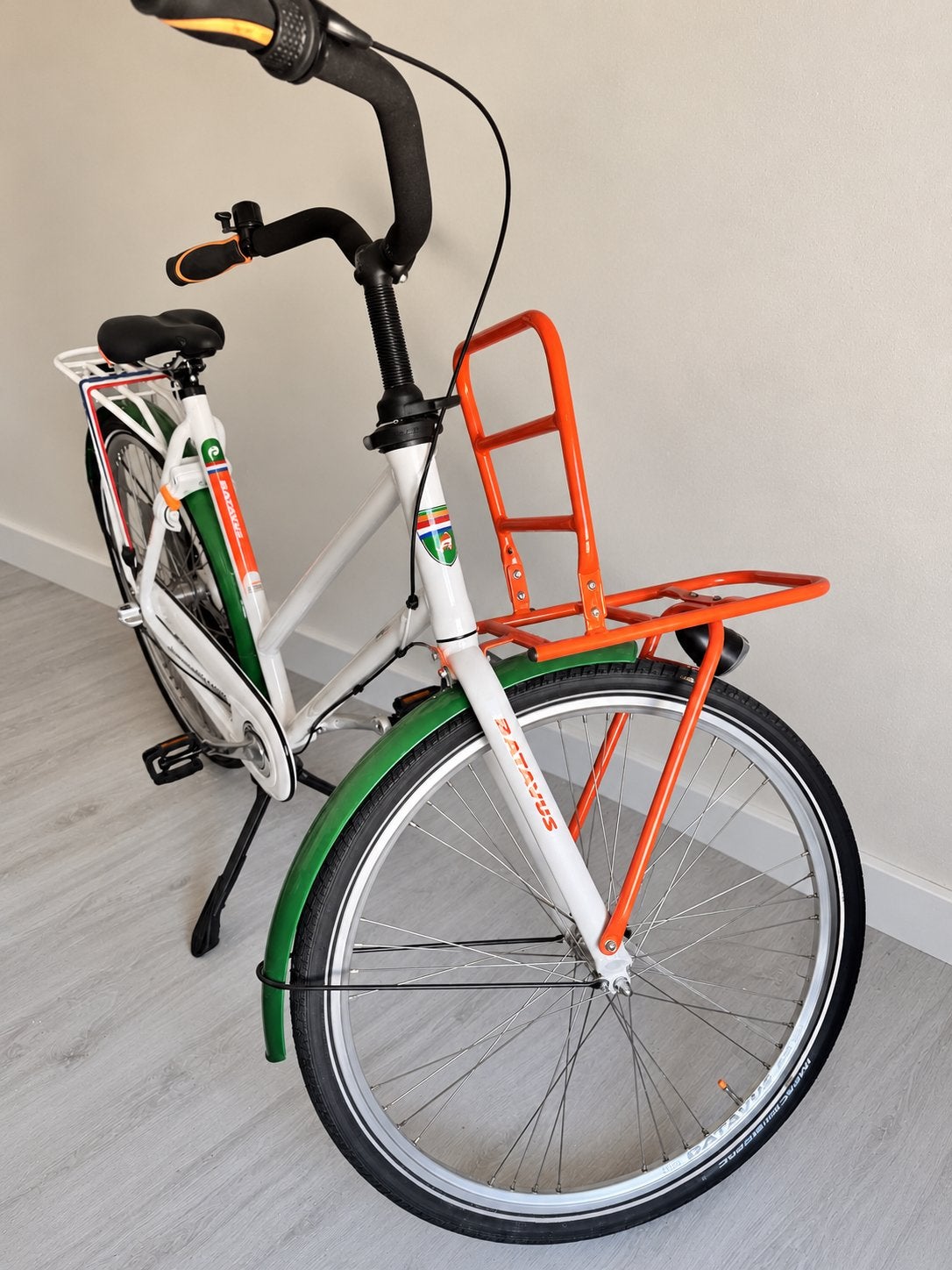 Batavus Winnaarseditie Stadsfiets met Voordrager, Ophalen, Versnellingen, Batavus, Trommelrem