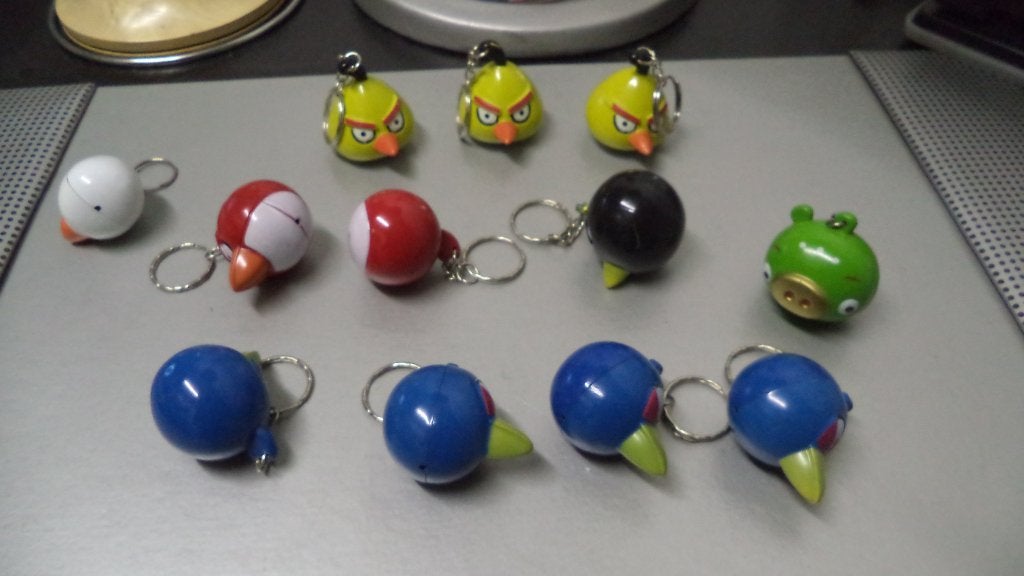 Angry bird sleutelhangers 12 stuks., Verzamelen, Ophalen of Verzenden, Nieuw