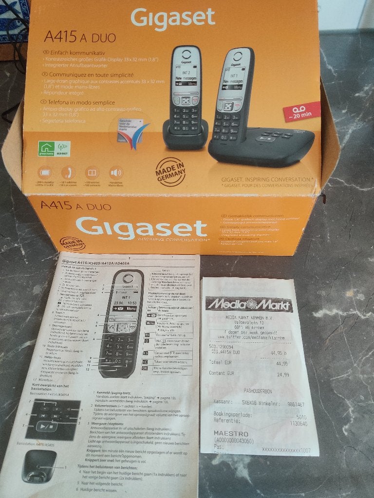 Gigaset duo Huistelefoon 2 toestellen, Ophalen of Verzenden, Gebruikt, 2 handsets