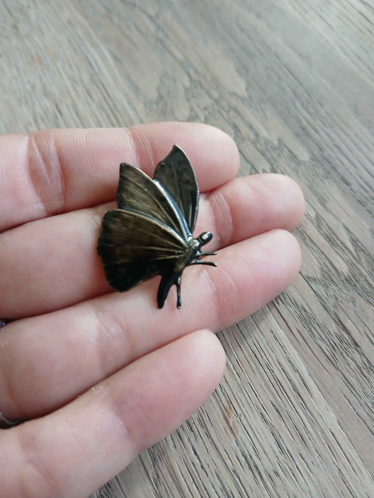 Vintage broche vlinder, Ophalen of Verzenden, Zo goed als nieuw, Overige materialen