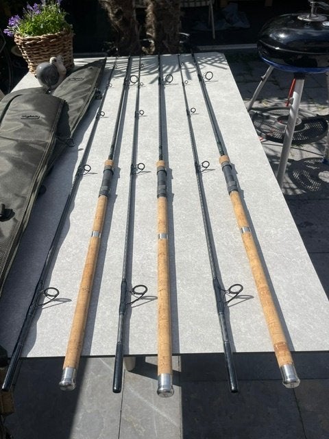 3x PB Products Royal Classic 10ft Cork Karperhengels ZGAN, Watersport en Boten, Hengelsport | Karpervissen, Ophalen of Verzenden