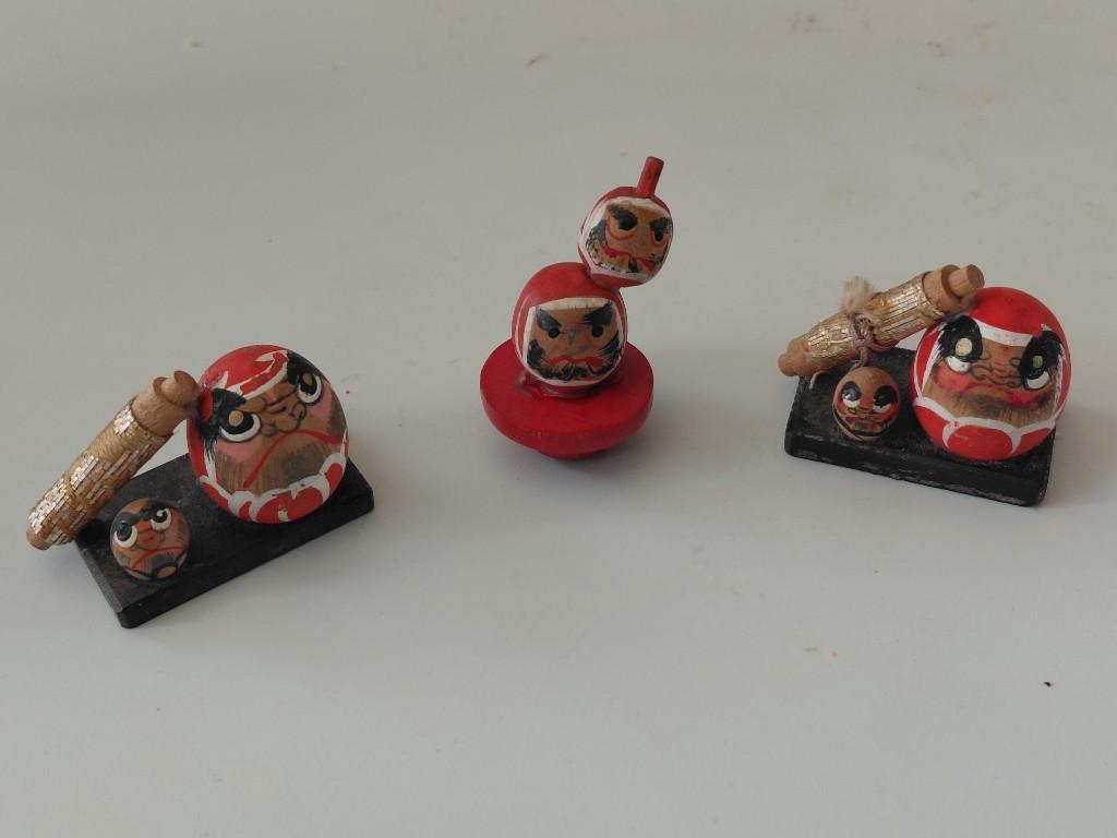 Daruma mini figuurtjes uit Japan, Ophalen of Verzenden, Gebruikt