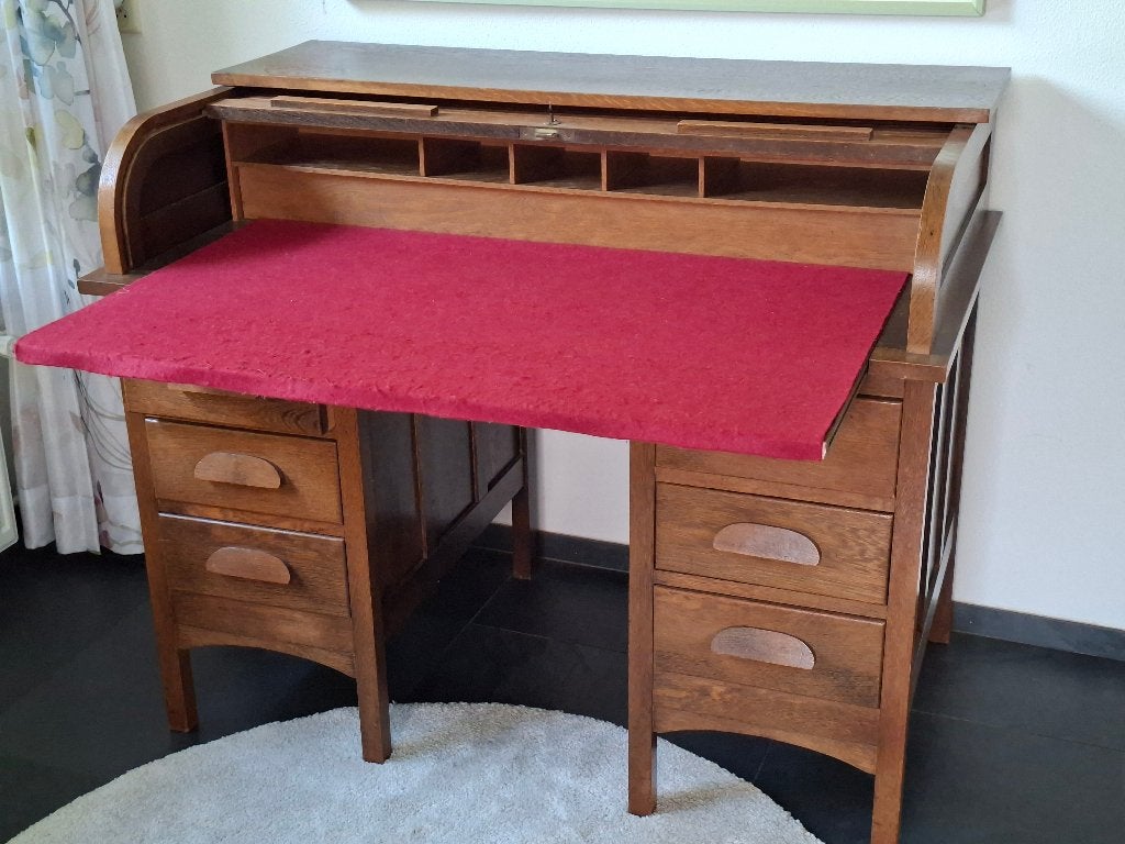 Secretaire / cilinderbureau jaren 30 art deco, Huis en Inrichting, Ophalen, Gebruikt, Art Deco jaren 30
