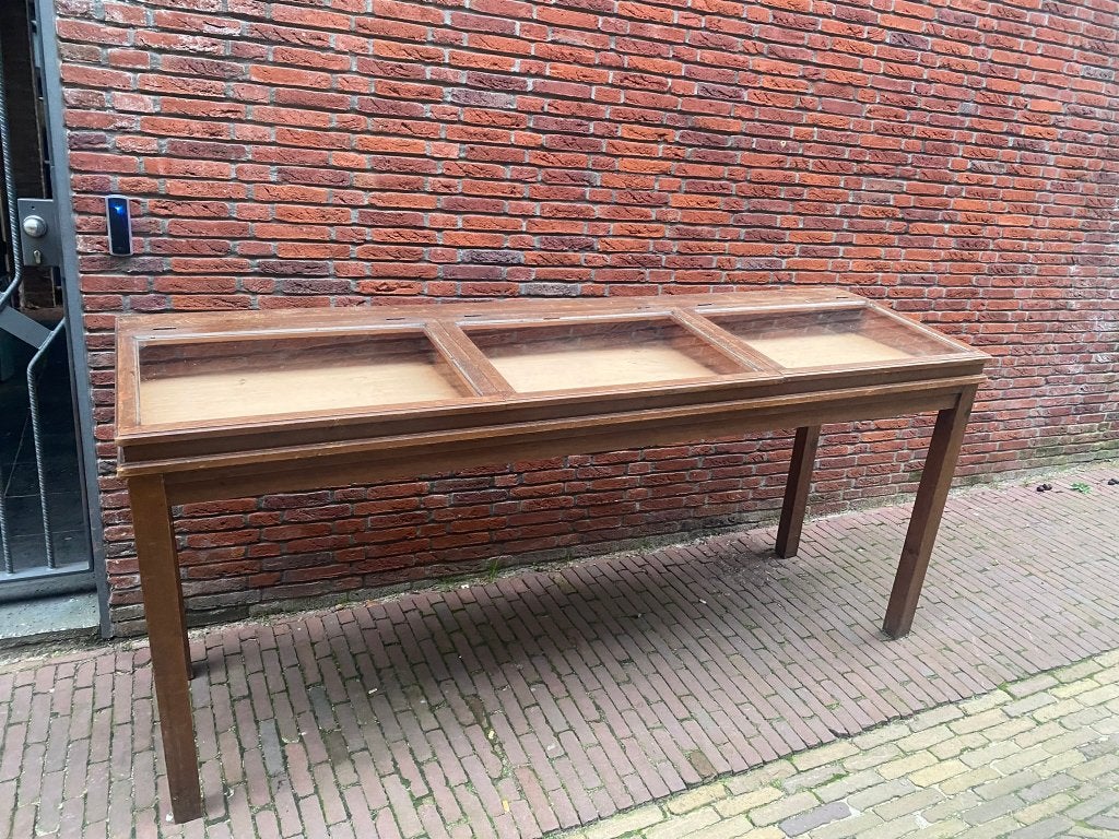 vitrine museum kast, Huis en Inrichting, Ophalen, Gebruikt, 100 tot 150 cm, 200 cm of meer