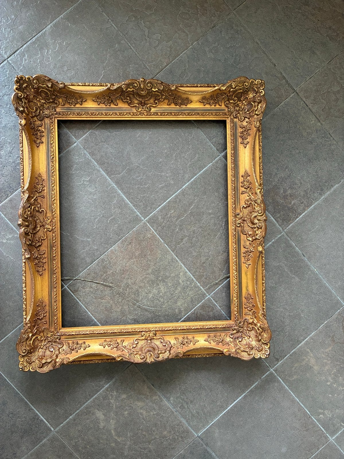 Gouden Barok Schilderijlijst - Klassiek en Sierlijk, Huis en Inrichting, Ophalen, 79 cm, Gebruikt, Schilderijlijst