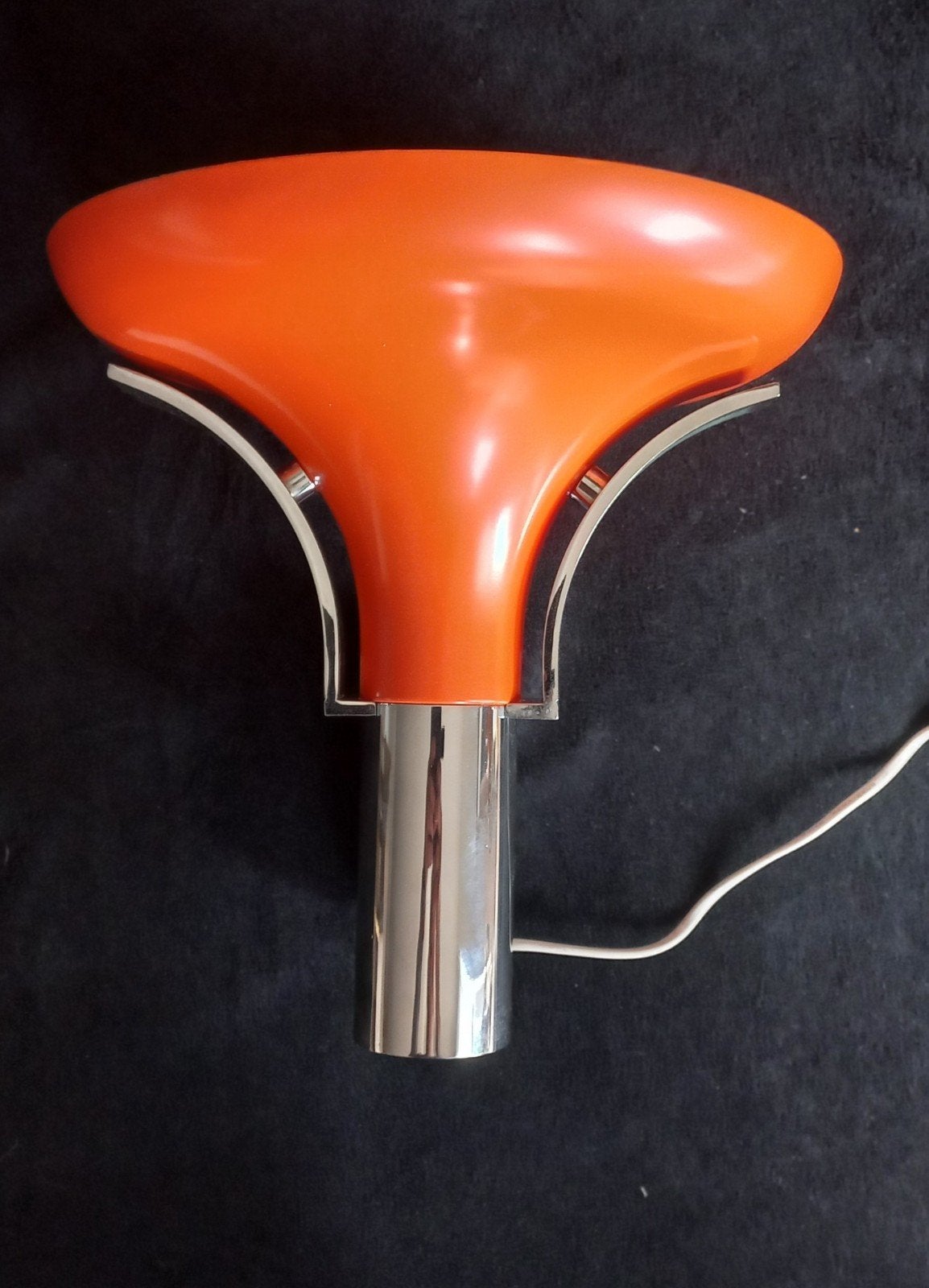 mooie vintage wandlamp Oranje Chroom, Oranje, Zo goed als nieuw, Metaal, Gerichte verlichting