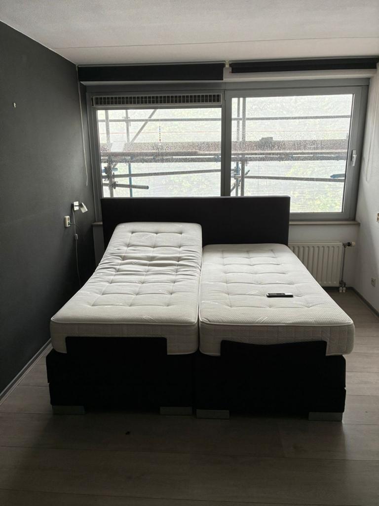 MOET WEG Pullman Boxspring 160x200, Ophalen, Zwart, Tweepersoons, 200 cm