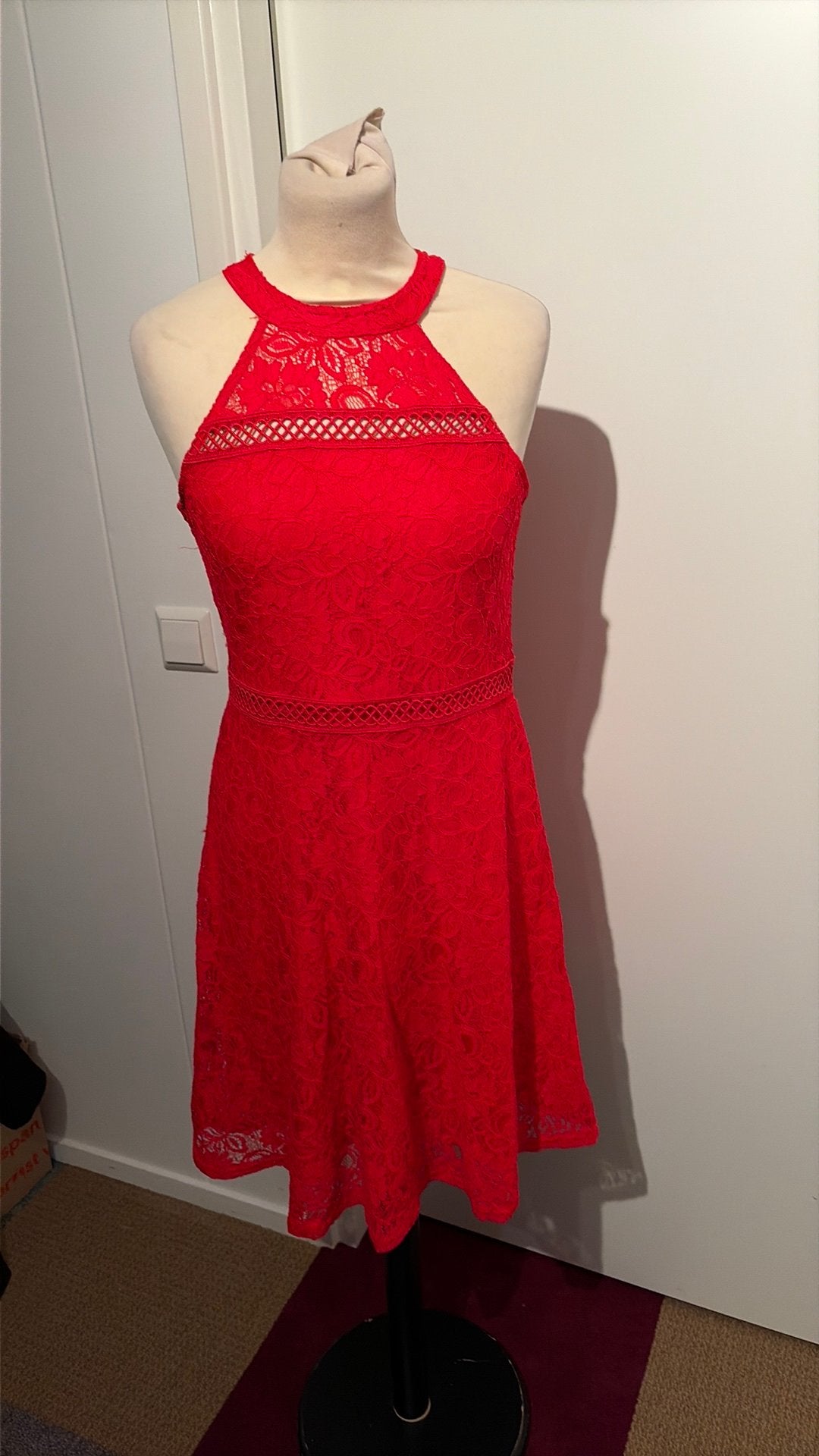 Rood zomer jurkje mt s, Ophalen of Verzenden, Zo goed als nieuw, Maat 34 (XS) of kleiner, Boven de knie