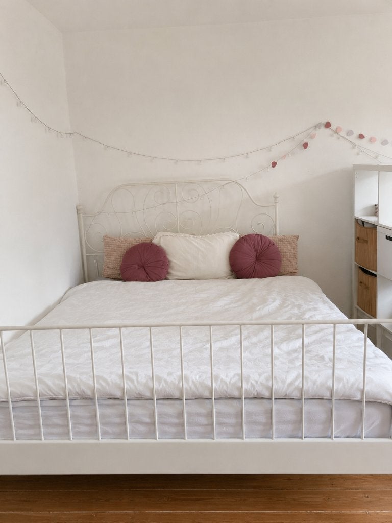 Bed, Ophalen, Gebruikt, Wit, Romantisch