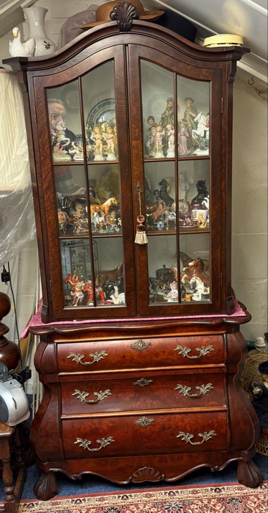 Antieke Vitrinekast met Commode - Klassiek Design, Verzenden