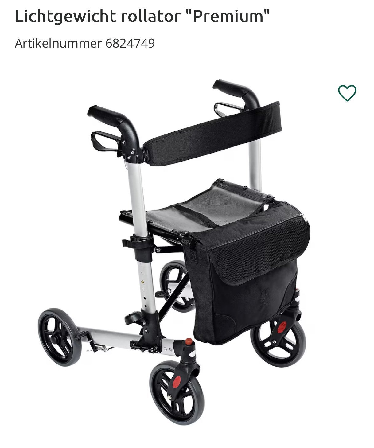 Dubbel opvouwbare rollator, Ophalen of Verzenden, Zo goed als nieuw