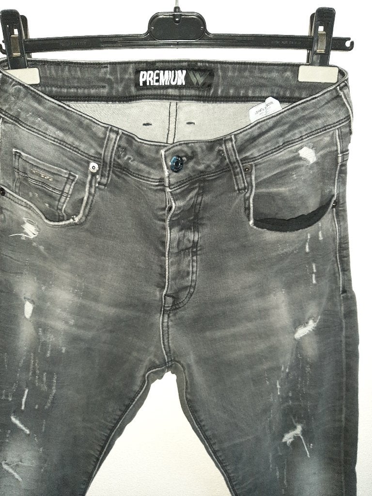 Premium heren spijkerbroek grijs/zwart maat 31 zgan, Premium, W32 (confectie 46) of kleiner, Ophalen of Verzenden, Zo goed als nieuw