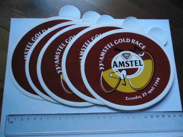 sticker 1998 AMSTEL GOLD Race wielrennen racefiets vintage, Verzamelen, Verzenden, Zo goed als nieuw