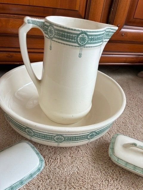 antiek 4 delige lampetstel set van boch art deco gemerkt, Antiek en Kunst, Ophalen of Verzenden