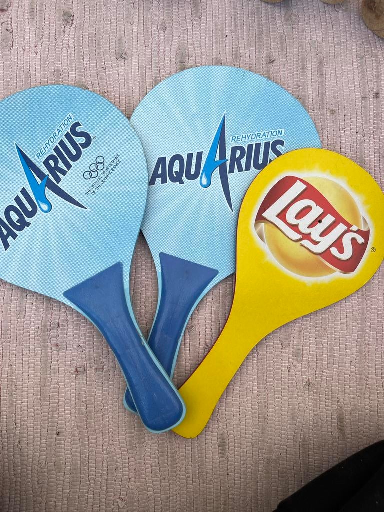 Pingpong rackets Aquarius, Lays en Pepsi, Sport en Fitness, Ophalen, Zo goed als nieuw, Overige typen