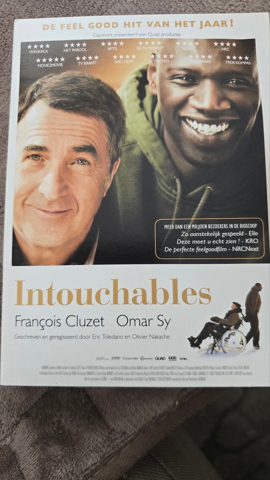 dvd Intouchables, Cd's en Dvd's, Alle leeftijden, Ophalen of Verzenden, Zo goed als nieuw