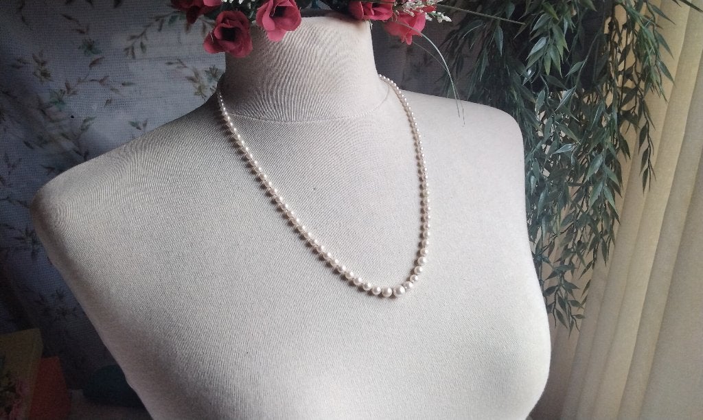 Vintage Mooie Ketting Echte Parels Vraag Geen MINIMUMPRIJS, Sieraden, Tassen en Uiterlijk, Kettingen, Wit, Ophalen of Verzenden