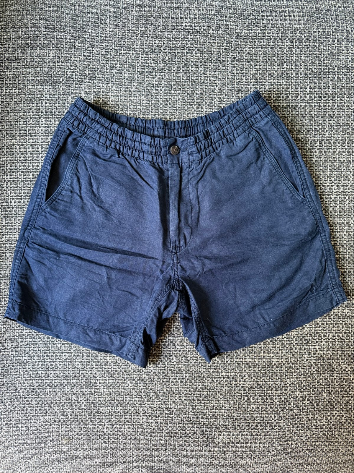 Polo Ralph Lauren Navy Linnen Shorts XS, Ophalen of Verzenden, Zo goed als nieuw, Maat 46 (S) of kleiner, Blauw