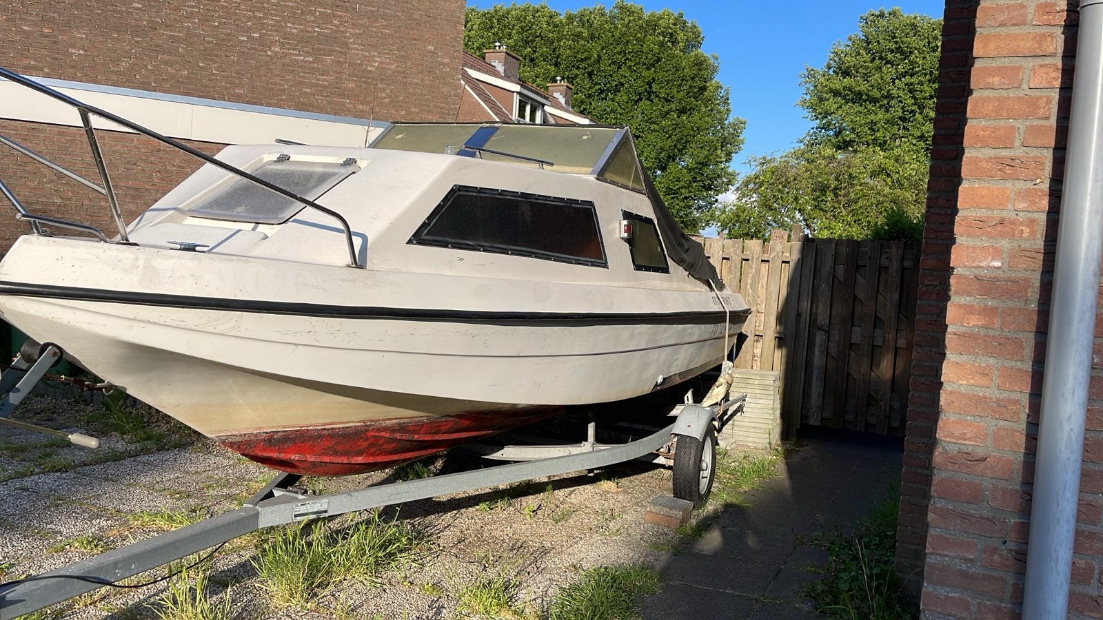 Eurocraft 6m polyester boot met 40pk Yamaha motor en trailer, Watersport en Boten, Motorboten en Motorjachten, Ophalen, Overige merken