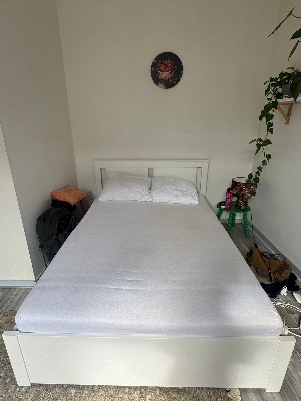 2 persoons bed, Ophalen, Zo goed als nieuw, Eenpersoons, Hout
