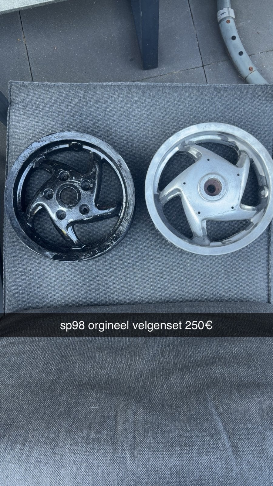sp 98 orgineel velgenset, Ophalen