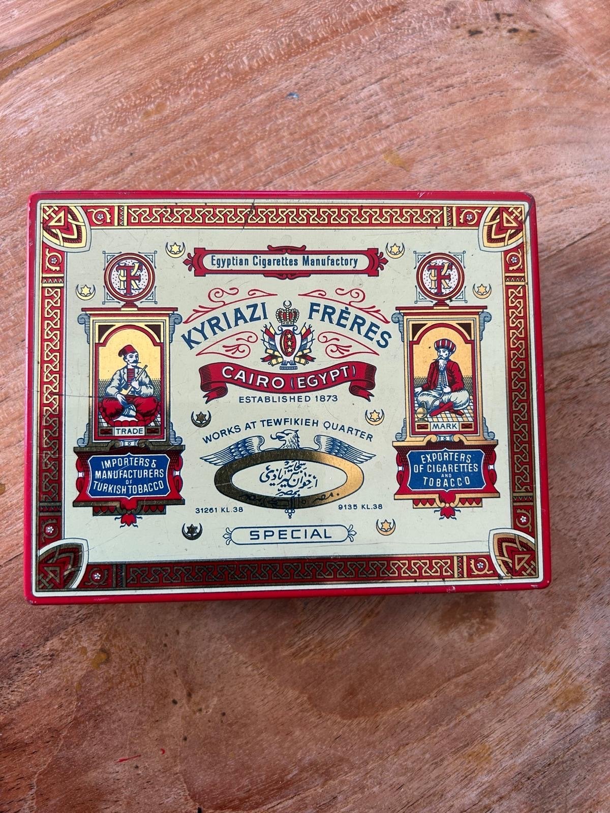 Vintage Kyriazi Frères sigarettenblik - Zeer nette staat, Ophalen of Verzenden