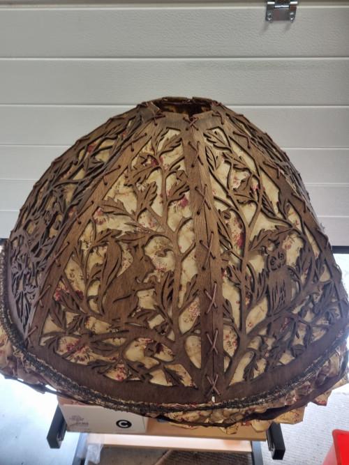 lampenkap houtsnijwerk indonesisch uil en eekhoorn, Huis en Inrichting, Ophalen of Verzenden, 'T Olde Gre-j, Info@toldegrej.nl