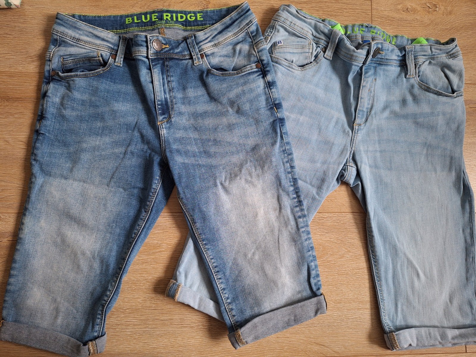2 mooie korte spijkerbroeken Blue Ridge mt 170 Slim (Fit)!, Broek, Gebruikt, Ophalen of Verzenden, Blue Ridge