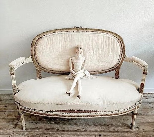 Vintage antiek bankje, Antiek en Kunst, Antiek | Meubels | Stoelen en Banken, Ophalen