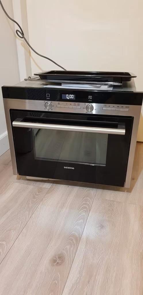 Siemens combimagnetron - Zilver/Zwart, Combimagnetron, Gebruikt, 60 cm of meer, Grill