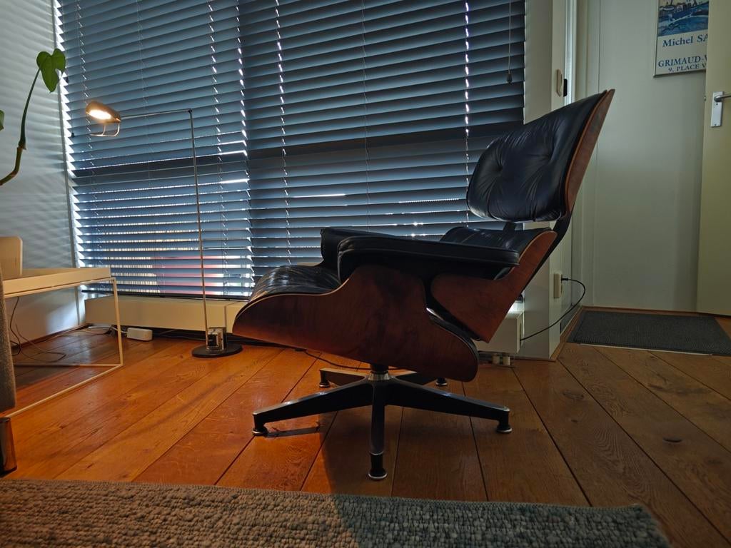 Eames lounge chair | Herman Miller | 70's, Ophalen of Verzenden, Leer