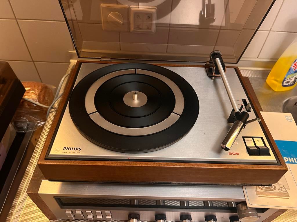 Philips GA 205 Platenspeler met handleiding, Ophalen of Verzenden, Niet werkend, Platenspeler, Philips