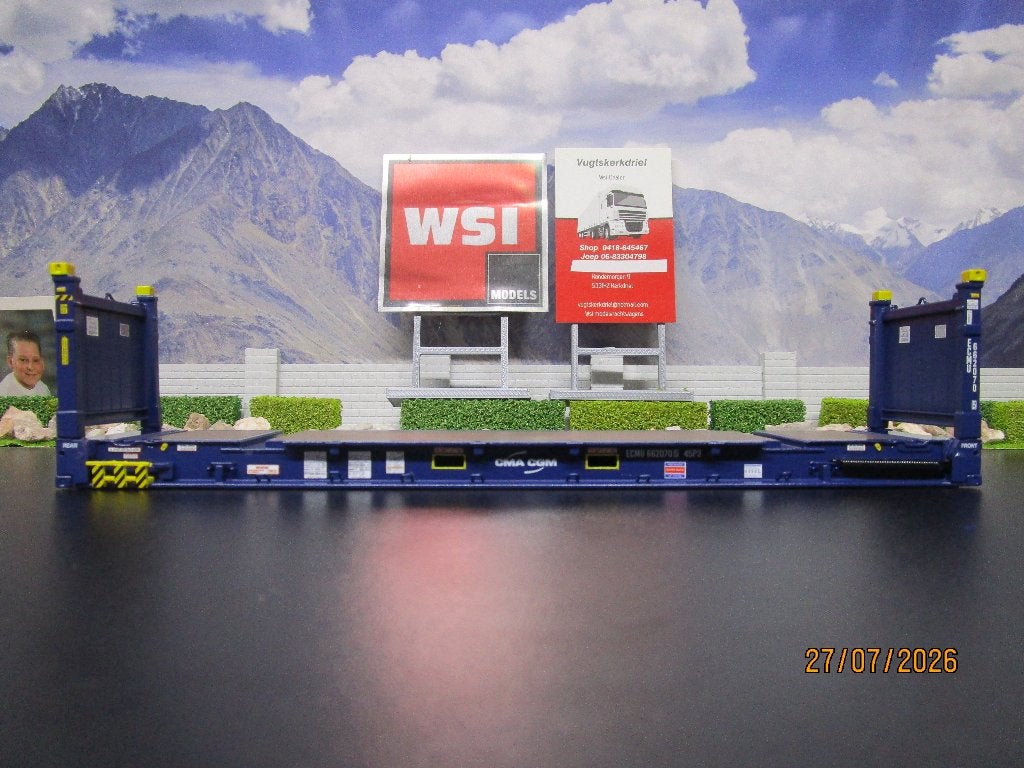 tekno 90723 tb cma-cgm 40 ft flatrack, Ophalen of Verzenden, Nieuw, Bus of Vrachtwagen, Tekno