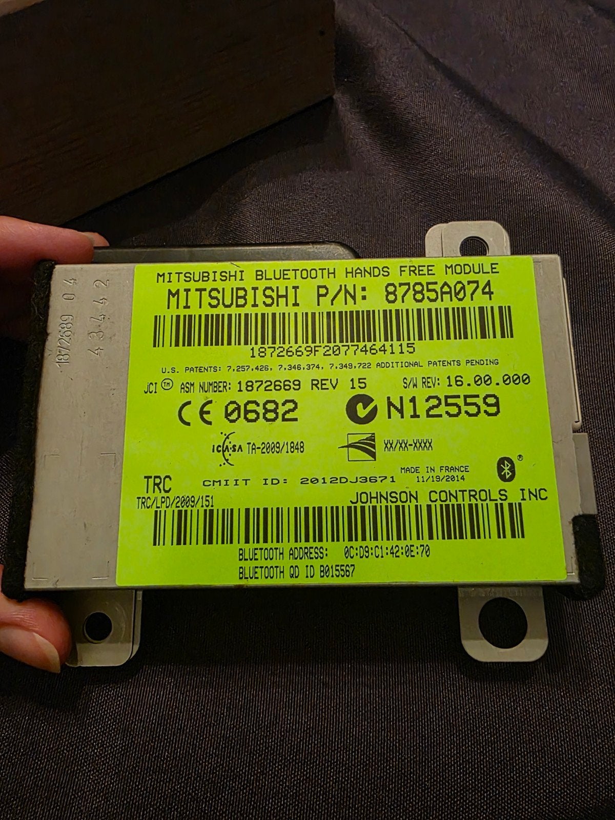 Mitsubishi Bluetooth Handsfree Module 8785A074, Ophalen of Verzenden, Gebruikt, Mitsubishi