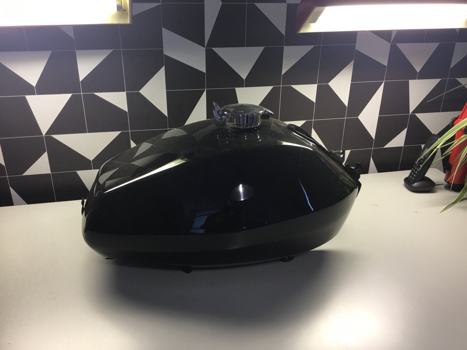 Zwarte motorfiets brandstoftank Moto Guzzi diverse  modellen, Ophalen, Gereviseerd