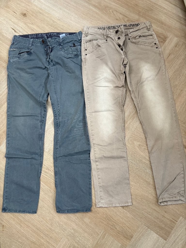 2 x PME Legend BARE METAL broeken 34 x 34 in goede staat, Blauw, Overige jeansmaten, Ophalen of Verzenden, Zo goed als nieuw
