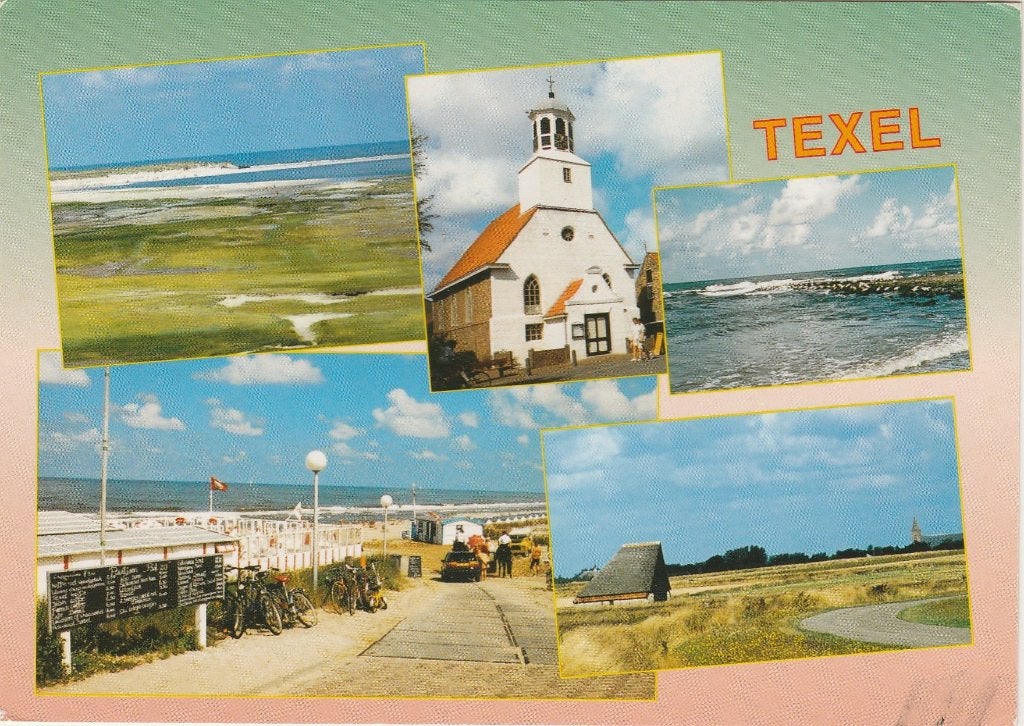 TEXEL Slufter Strand Kerk Schapenboet, Verzenden, 1980 tot heden, Gelopen, Waddeneilanden