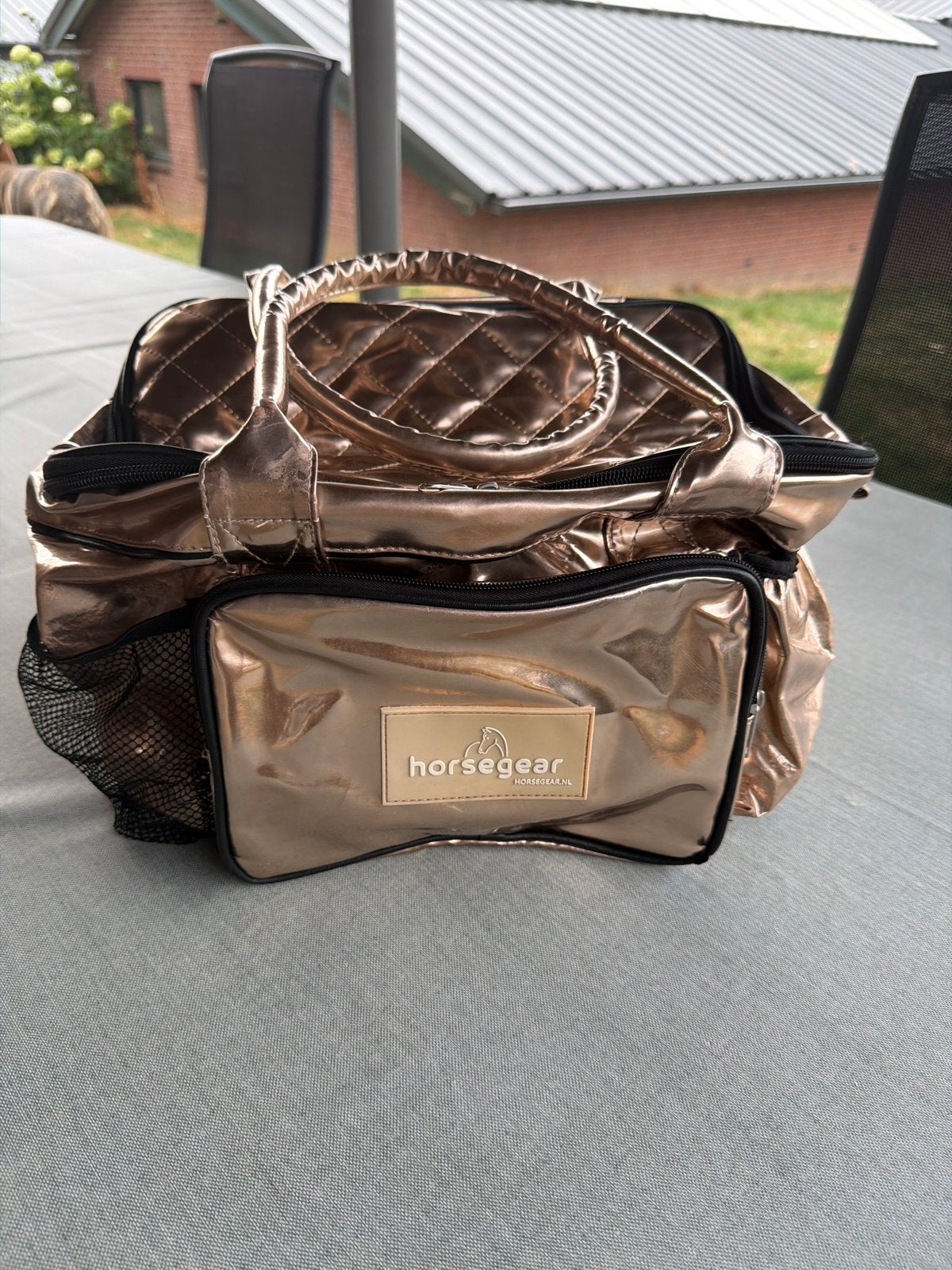 Horsegear Roségouden Tas - paardenpoetstas, Ophalen of Verzenden, Gebruikt, Overige kleuren, Overige typen