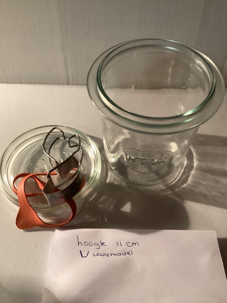 10 weck potten, Ophalen of Verzenden, Gebruikt, Glas, Pot, Bus of Blik