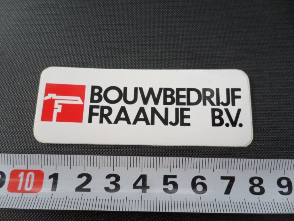 sticker logo BOUWBEDRIJF FRAANJE BV *, Ophalen of Verzenden, Zo goed als nieuw