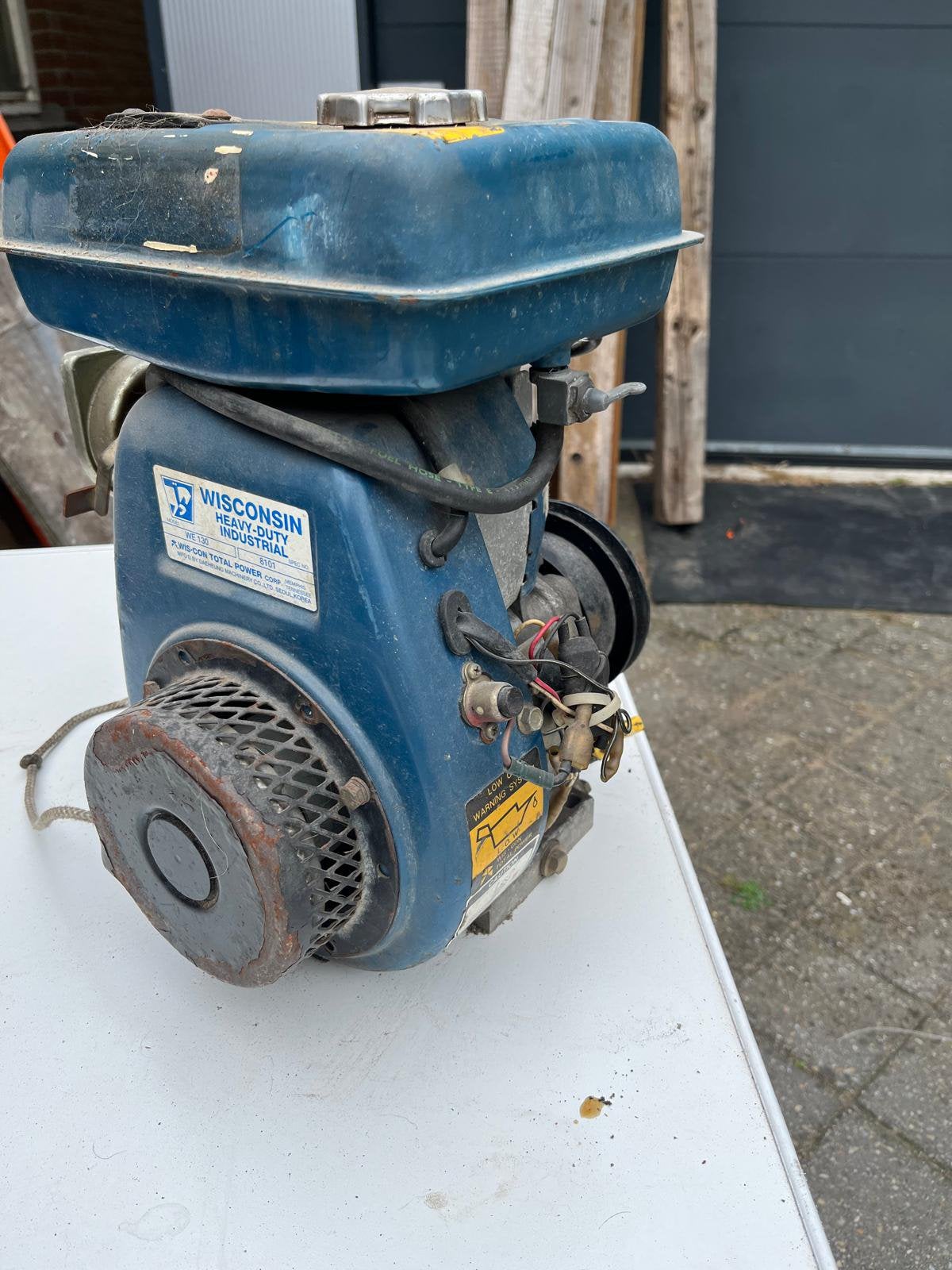 Stationair motor met vrijloop poelie, Doe-het-zelf en Verbouw, Ophalen, Gebruikt, Elektromotor