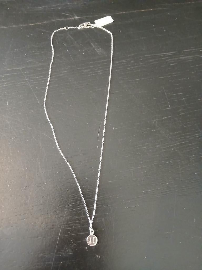 Ketting horoscoop tweeling, Ophalen of Verzenden, Nieuw, Zilver, Overige materialen