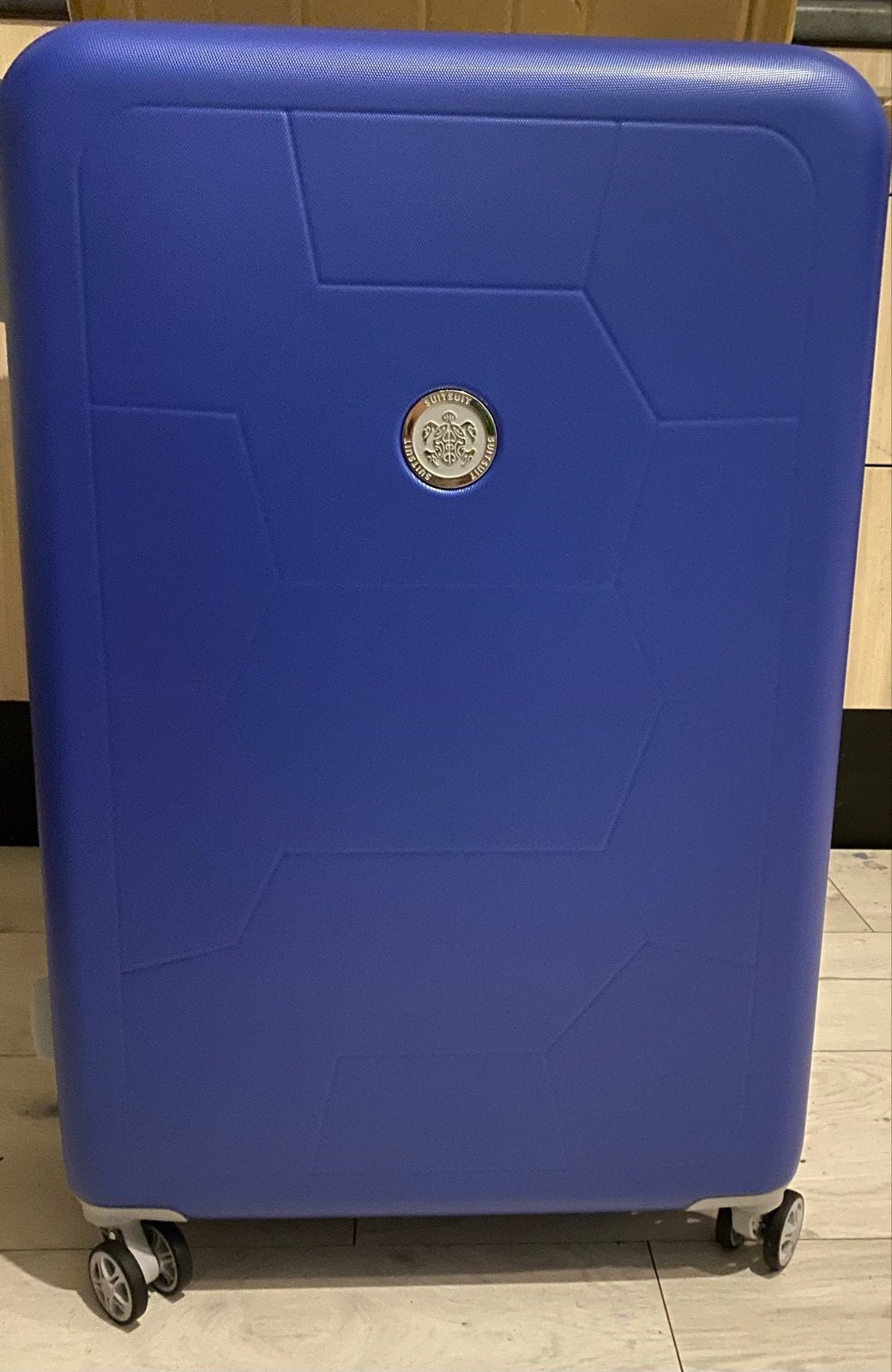 Blauwe SuitSuit koffer met wieltjes, 30 cm of meer, Blauw, Nieuw, 75 cm of meer