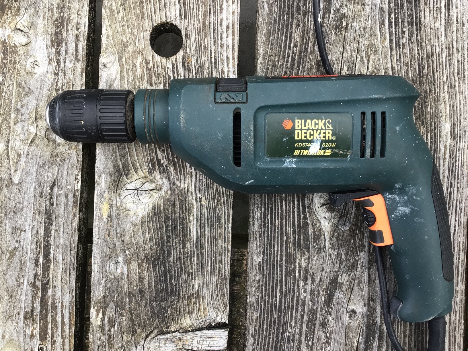 Klopboormachine Black en Decker, Variabele snelheid, Ophalen, Boormachine, Gebruikt