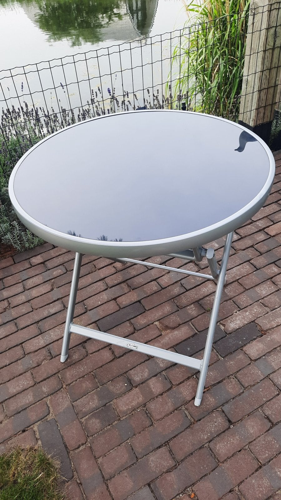 Florabest ronde tuintafel - Hoogte 70 cm, Doorsnee 70 cm, Ophalen, Gebruikt, Rond, Metaal