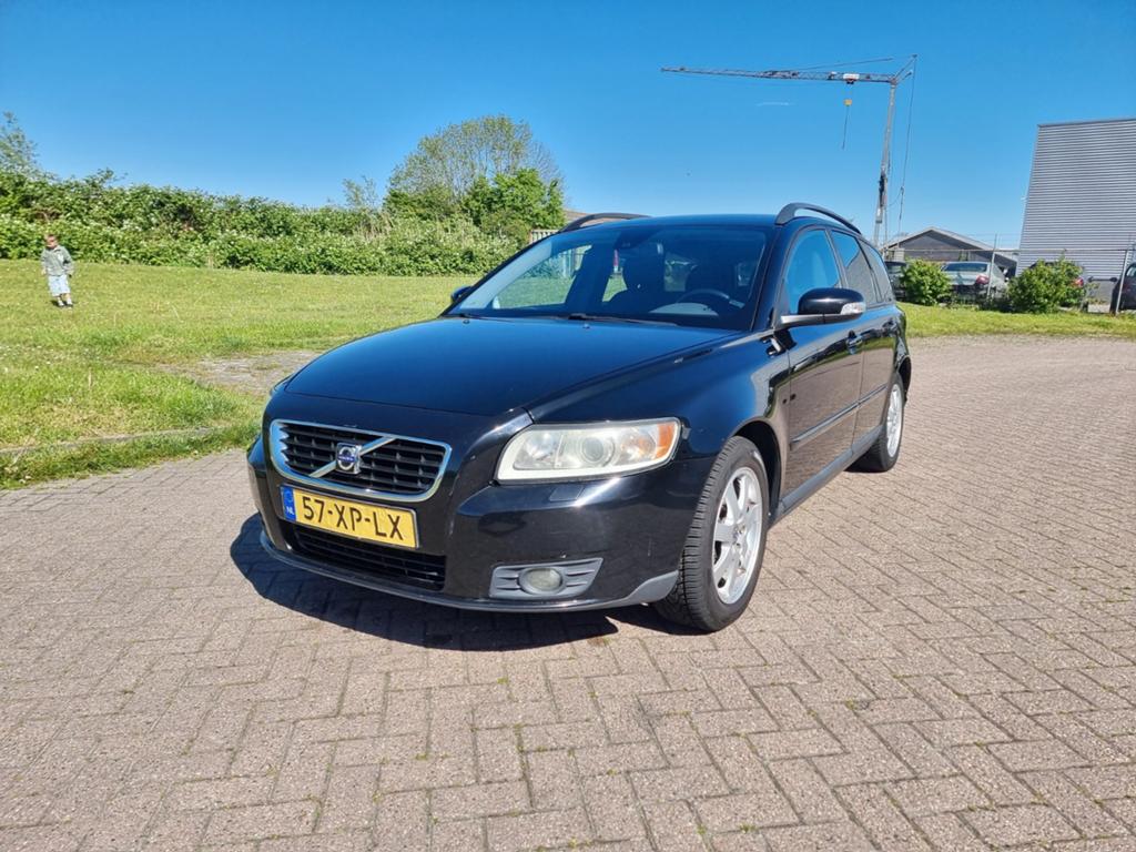 Volvo V50 2.0 | 2007 | Zwart | Handgeschakeld |, Auto's, Voorwielaandrijving, 4 cilinders, Leder en Stof, Zwart