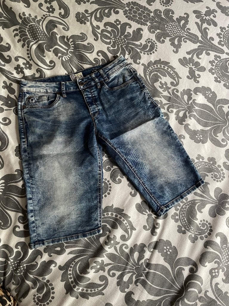 Korte spijkerbroeken heren., Ophalen of Verzenden, Gedragen, Blauw, W33 - W34 (confectie 48/50)