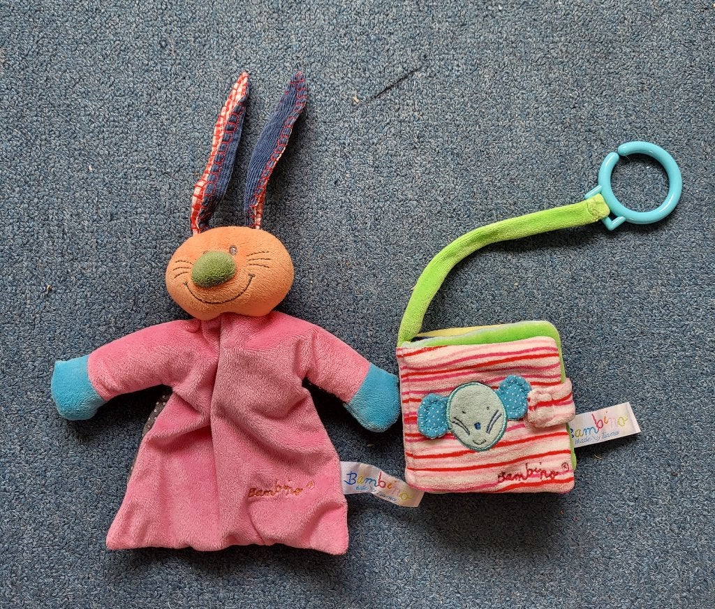 Bambino knisperkonijn en knisperboekje, Ophalen of Verzenden, Zo goed als nieuw, Overige typen